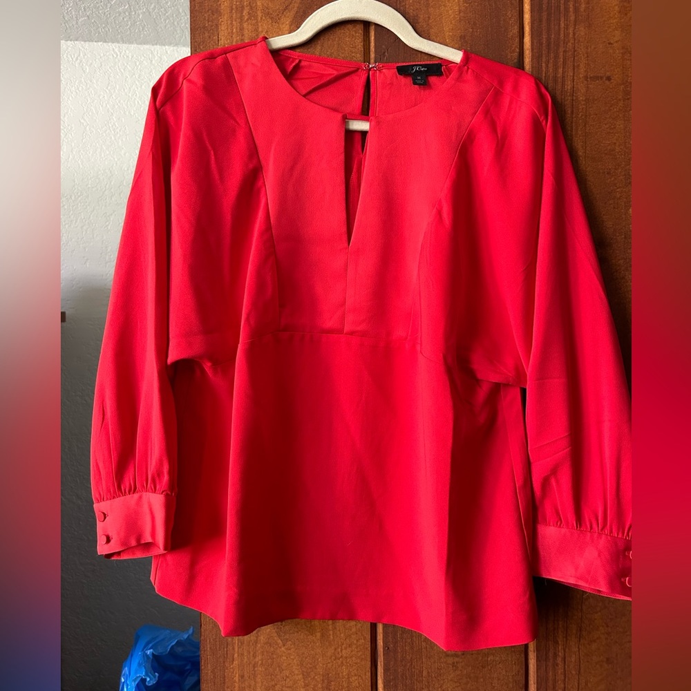 Red J. Crew Blouse